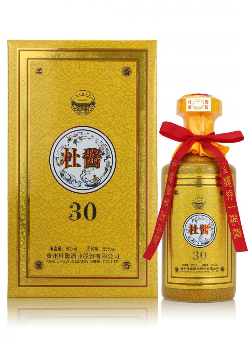 杜酱(30)香柔酱香经典之作,采用茅台十五年包装,裂纹瓶身加金字烫金标